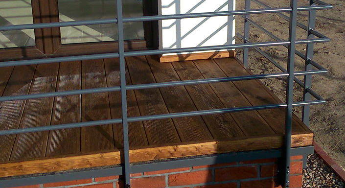 drewniany balkon